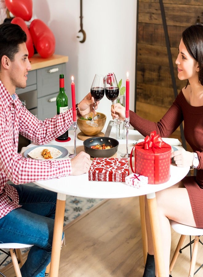 Whaline 100Pcs Valentine Heart Guest Napkins Red Love Heart Disposable Napkins Watercolor Dinner Hand Towel Paper Napkins For Bathroom Wedding Anniversary Party Table Supplies - Image 5